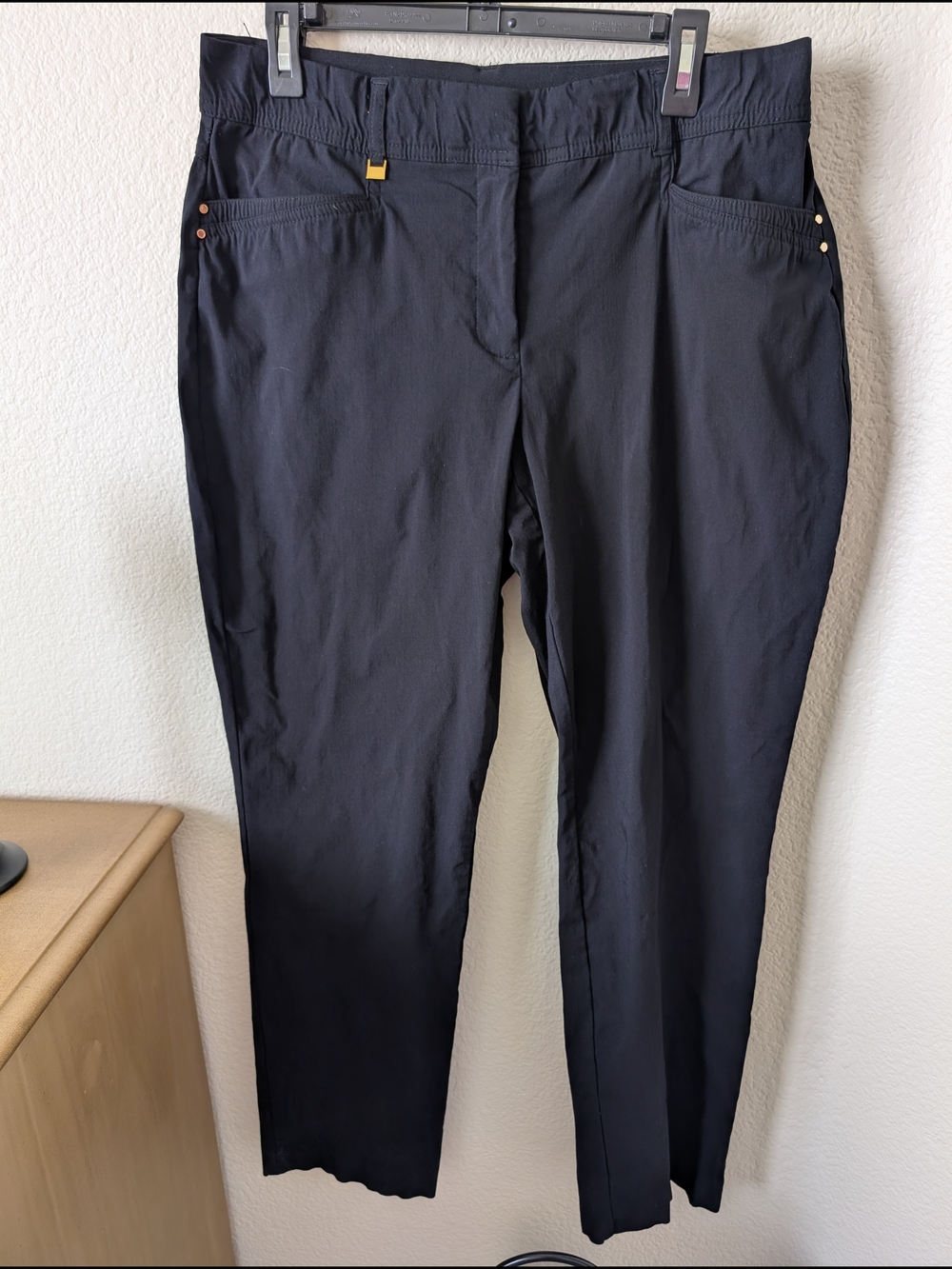 JM Collection Black Straight-Leg Trousers